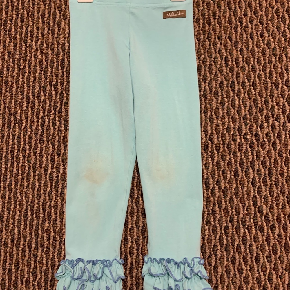 Matilda Jane Cyan Ruffle leggings